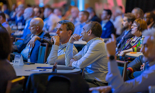 A group of attendees listen to a session at the 2025 AEM Annual Conference. 