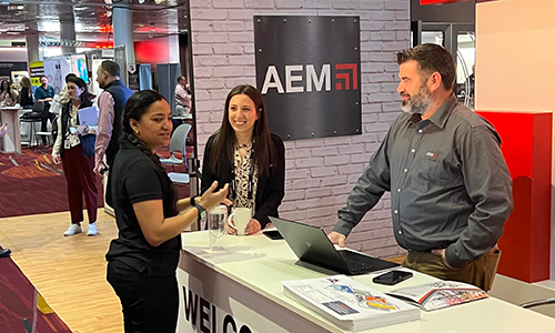 AEM representatives greet attendees at CONEXPO-CON/AGG 2023