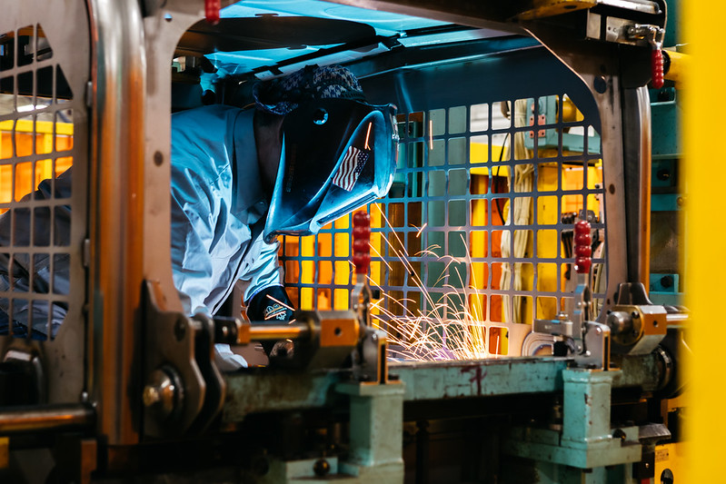 A man welding